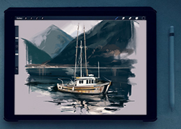 Курс Procreate, цифровой скетчинг на iPad. Пейзажи. 